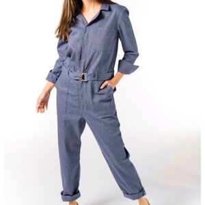 NWT Tribe Alive INDIGO LAUDE THE LABEL Coveralls Jumpsuit Size Small